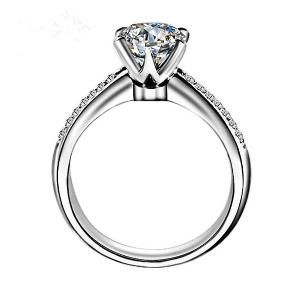 Brand New 925 Silver Ring Wedding ring Engage Ring R001 - Picture 3 of 4